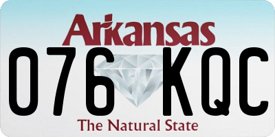 AR license plate 076KQC