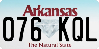 AR license plate 076KQL