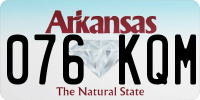 AR license plate 076KQM