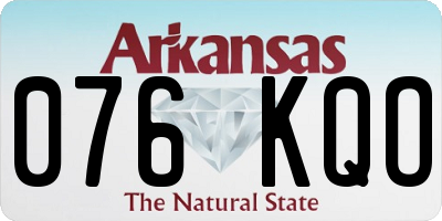 AR license plate 076KQO