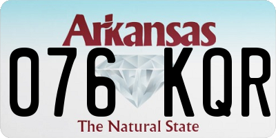 AR license plate 076KQR