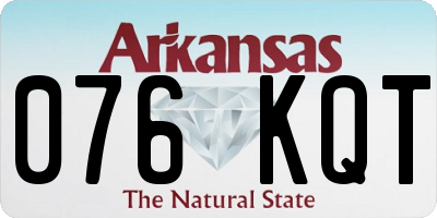 AR license plate 076KQT