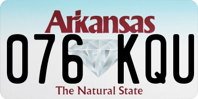 AR license plate 076KQU