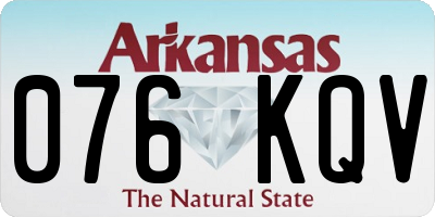 AR license plate 076KQV