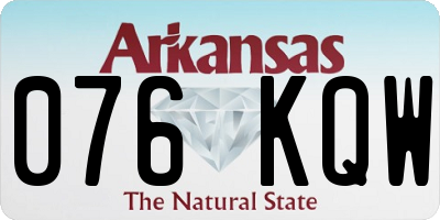 AR license plate 076KQW