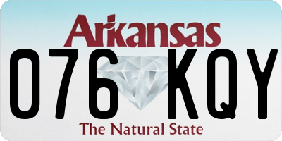 AR license plate 076KQY