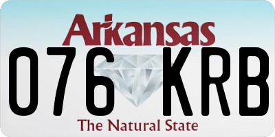 AR license plate 076KRB