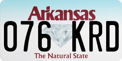 AR license plate 076KRD