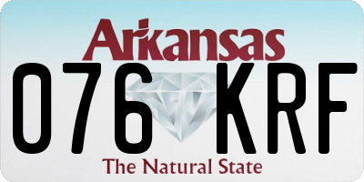 AR license plate 076KRF
