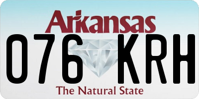 AR license plate 076KRH