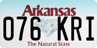 AR license plate 076KRI