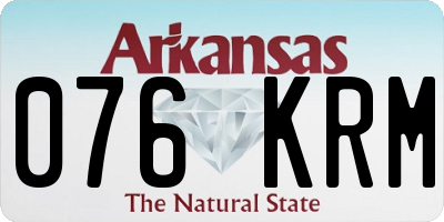 AR license plate 076KRM