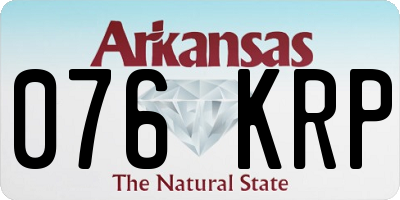 AR license plate 076KRP