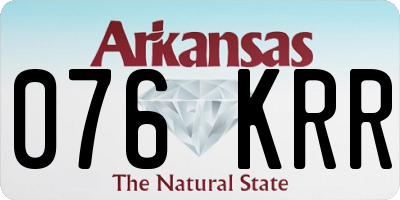 AR license plate 076KRR
