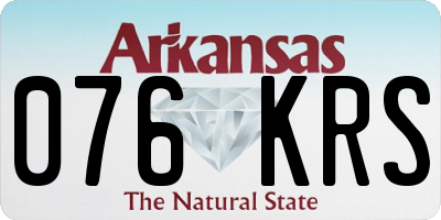 AR license plate 076KRS