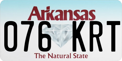 AR license plate 076KRT