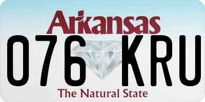 AR license plate 076KRU