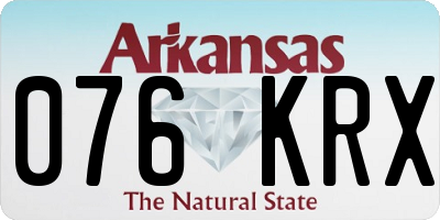 AR license plate 076KRX