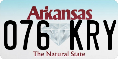 AR license plate 076KRY