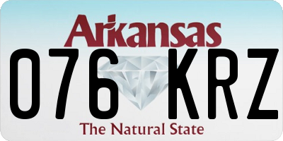 AR license plate 076KRZ
