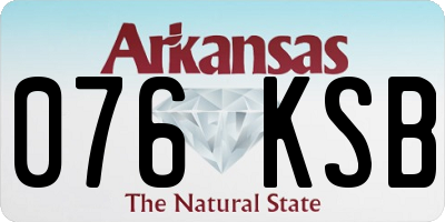AR license plate 076KSB