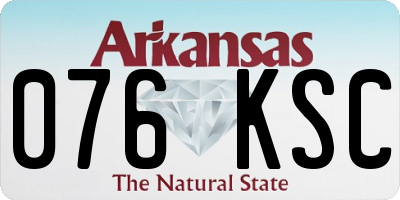 AR license plate 076KSC