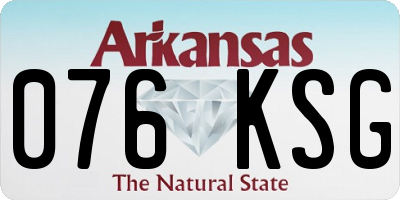 AR license plate 076KSG