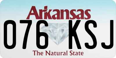 AR license plate 076KSJ