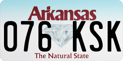 AR license plate 076KSK