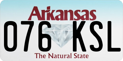 AR license plate 076KSL