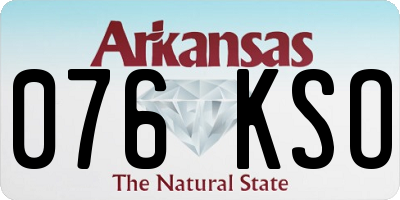 AR license plate 076KSO