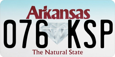 AR license plate 076KSP