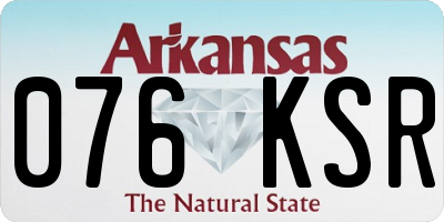 AR license plate 076KSR
