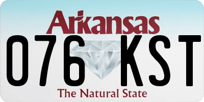 AR license plate 076KST