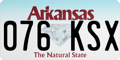 AR license plate 076KSX