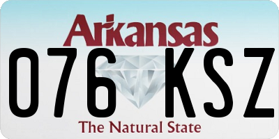 AR license plate 076KSZ