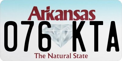 AR license plate 076KTA