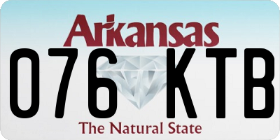 AR license plate 076KTB