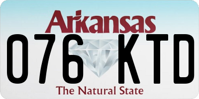 AR license plate 076KTD