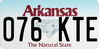 AR license plate 076KTE