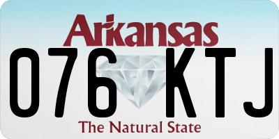 AR license plate 076KTJ
