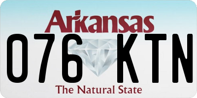 AR license plate 076KTN