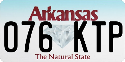 AR license plate 076KTP