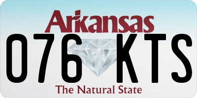 AR license plate 076KTS