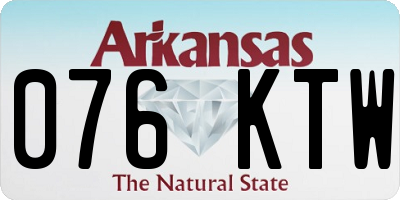 AR license plate 076KTW