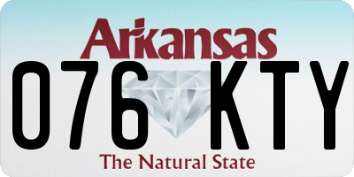 AR license plate 076KTY