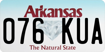 AR license plate 076KUA