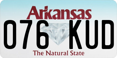 AR license plate 076KUD