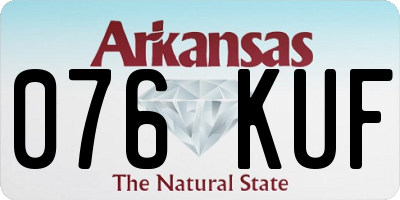 AR license plate 076KUF