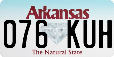 AR license plate 076KUH